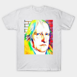 Georg Wilhelm Friedrich Hegel Colourful Portrait | Georg Wilhelm Friedrich Hegel Artwork 11 T-Shirt